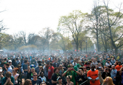 The crowd lights up for 4:20 at the 2011 TFF.